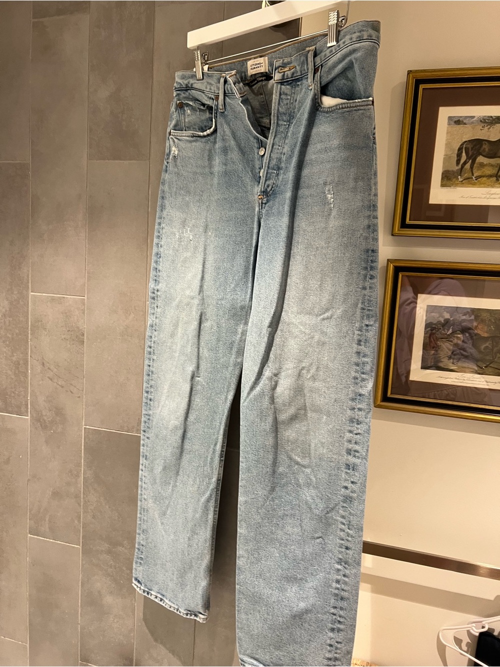 Citizens Of Humanity Light Blue Straight Leg Jeans